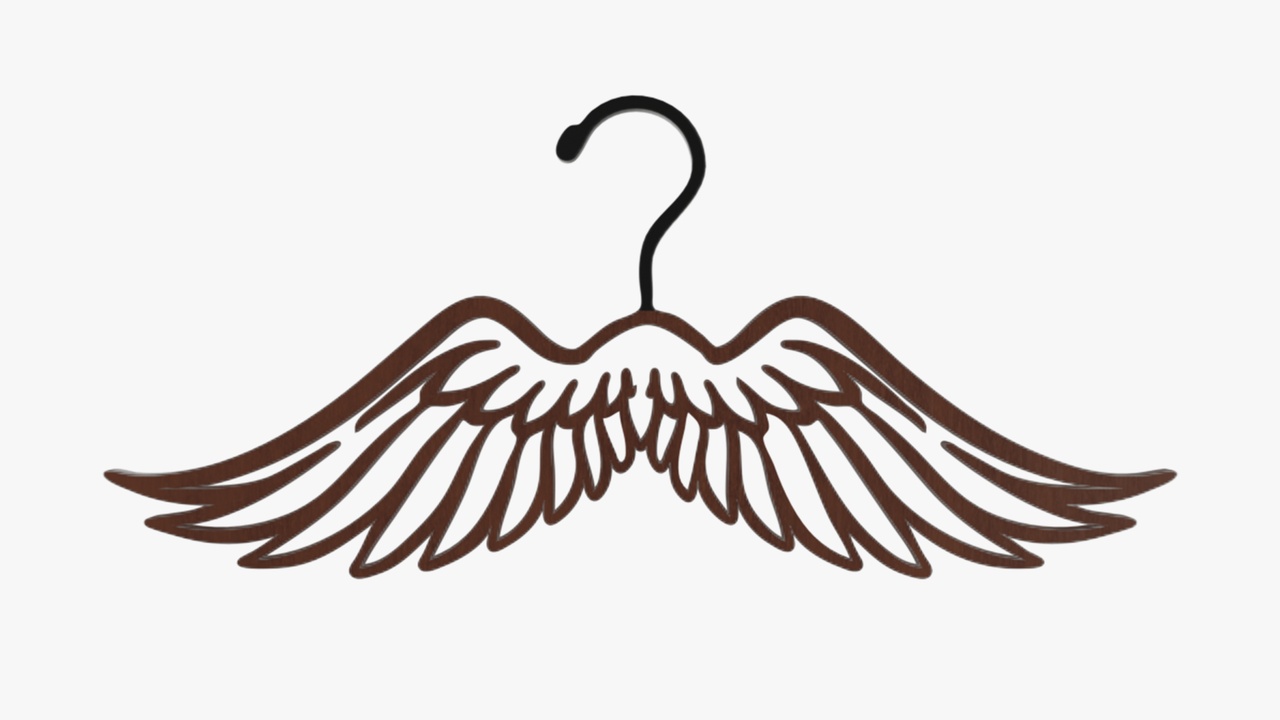 Media 1 for listing Wing Shaped Clothes Hanger