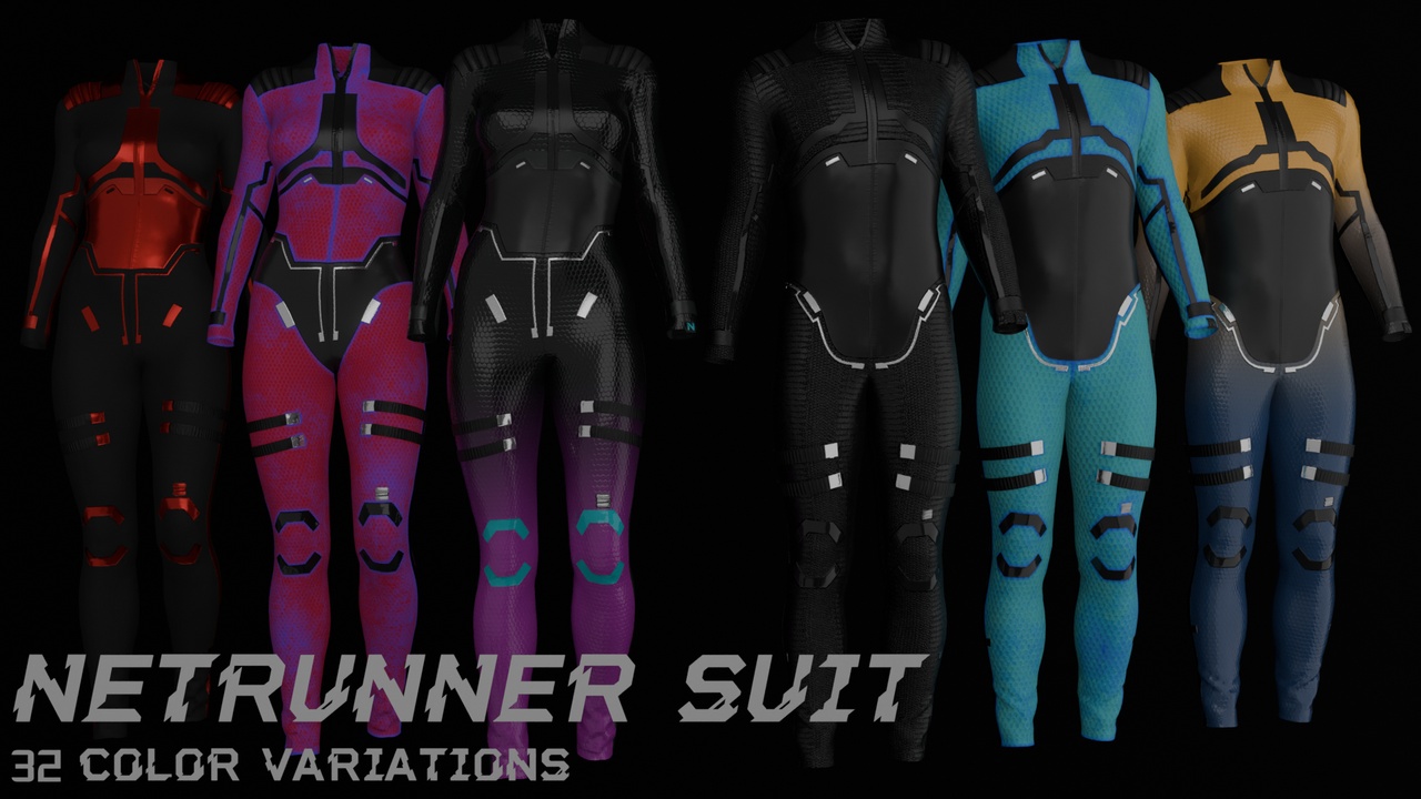 Multimedia 1 para anuncio Cyberpunk Netrunner Suit (Male and Female)