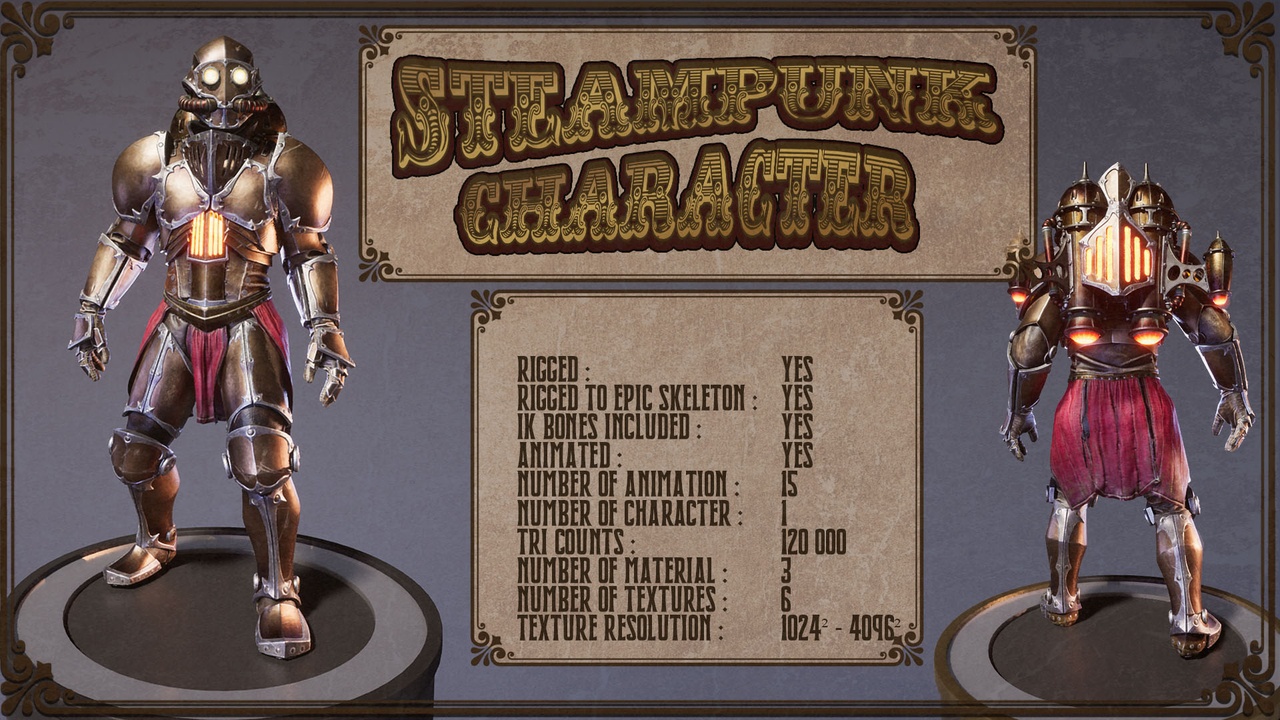 Media 1 for listing Steampunk Character with jetpack