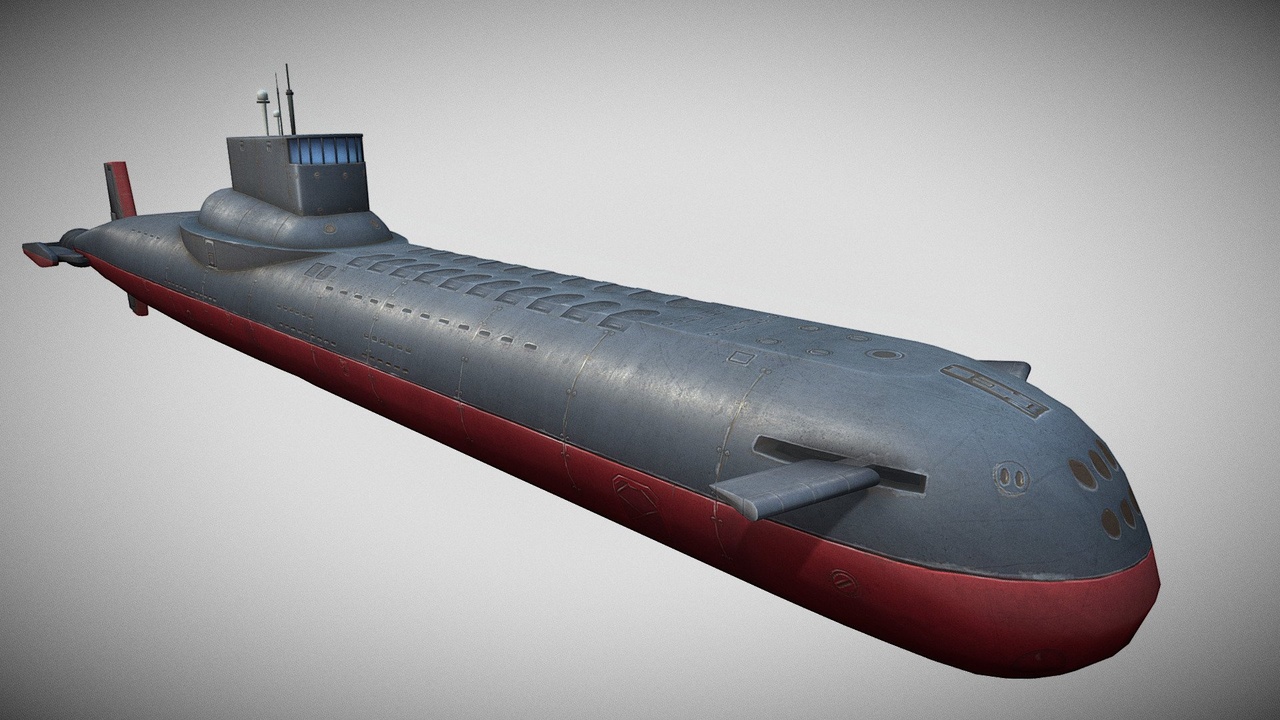 Media 1 for listing Submarine Hand-Painted