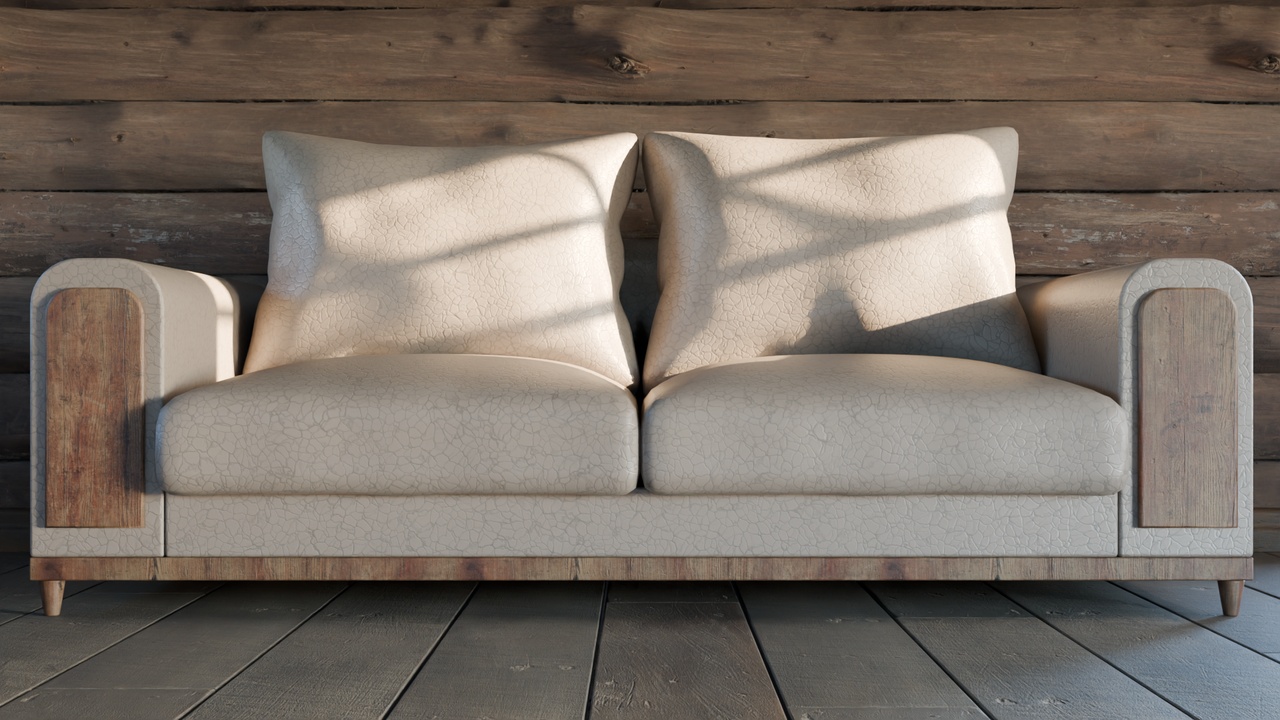 Mídia 1 do anúncio Rustic Leather 2-Seat Sofa - Country Upholstered Furniture