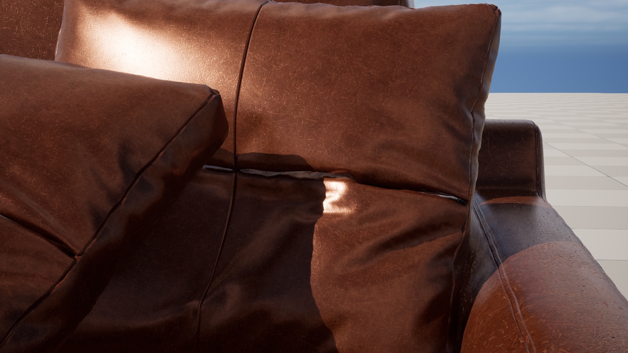 Media 1 for listing Realistic Leather Sofa 07