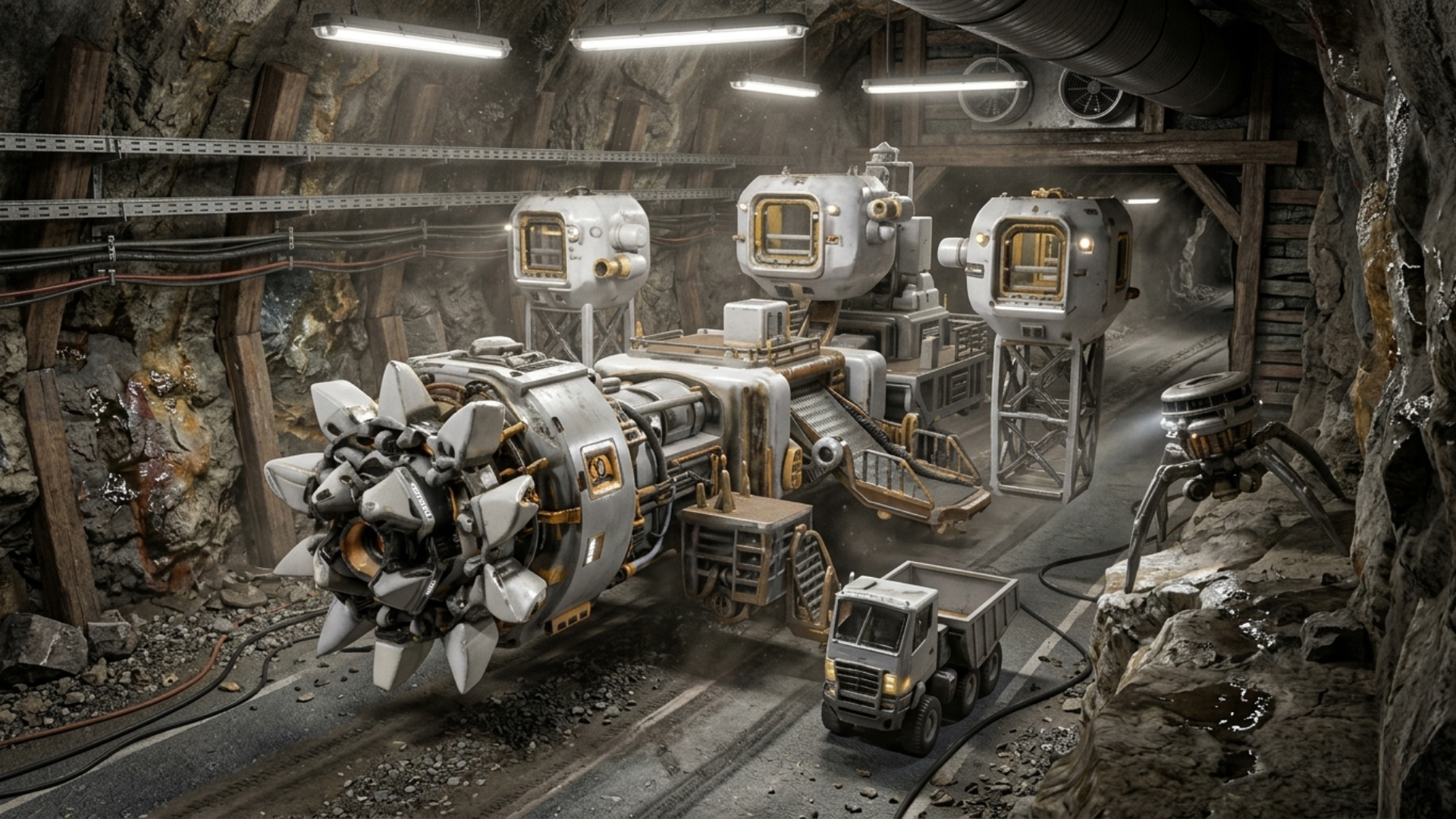 Stylized Deep-Core Mining Rig & Logistics Bundle - Game Ready | Fab