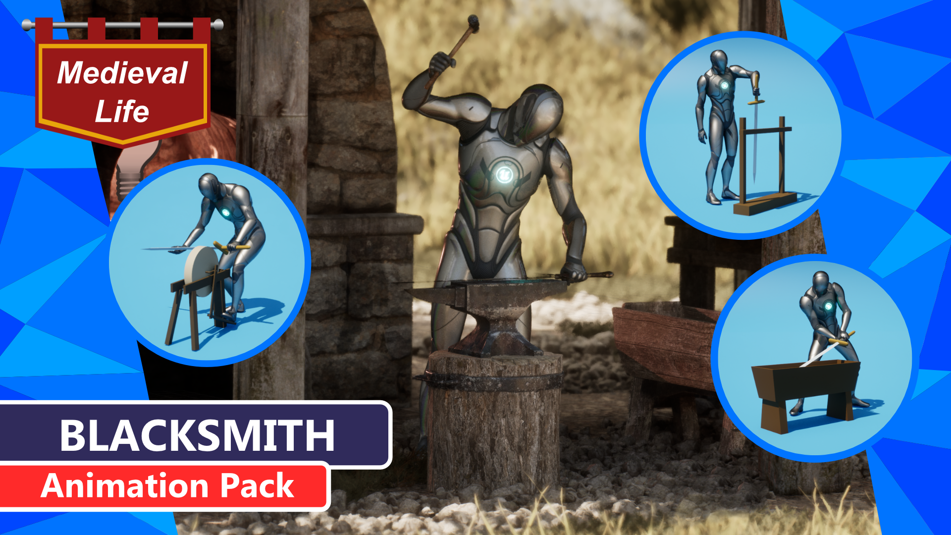 MC Blacksmith Animation Pack | Fab