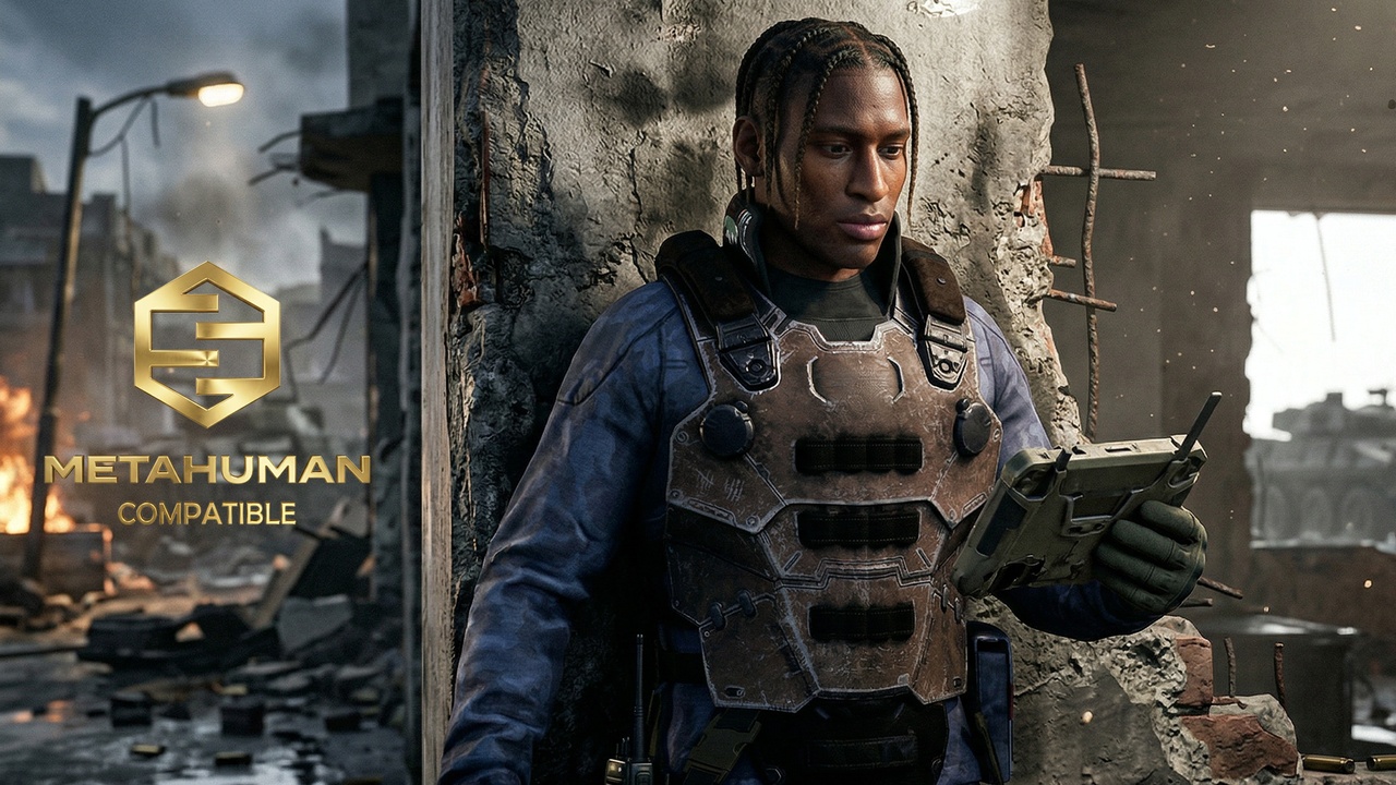 Media 1 for listing Cyberpunk Riot Armor Uniform with Heavy Chest Plate for Futuristic Street Warfar