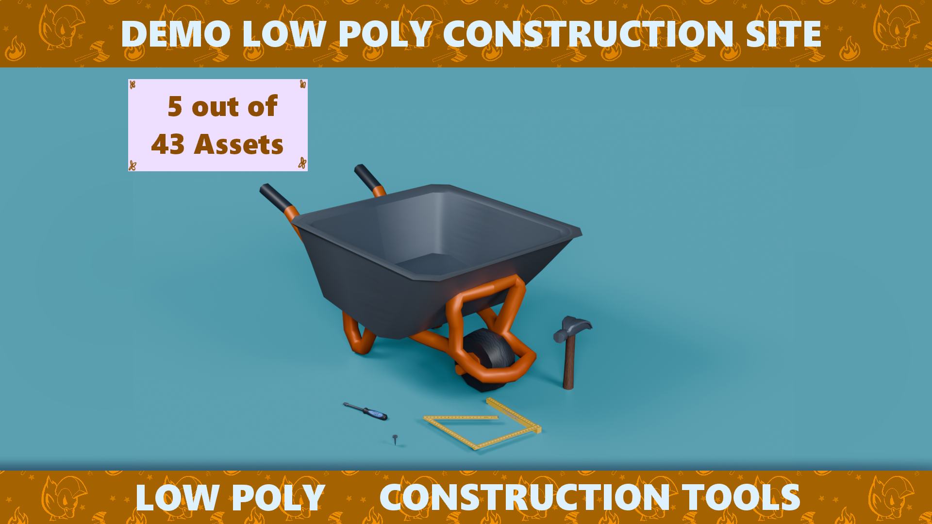 DEMO LowPoly Construction Site Tools Pack | Fab