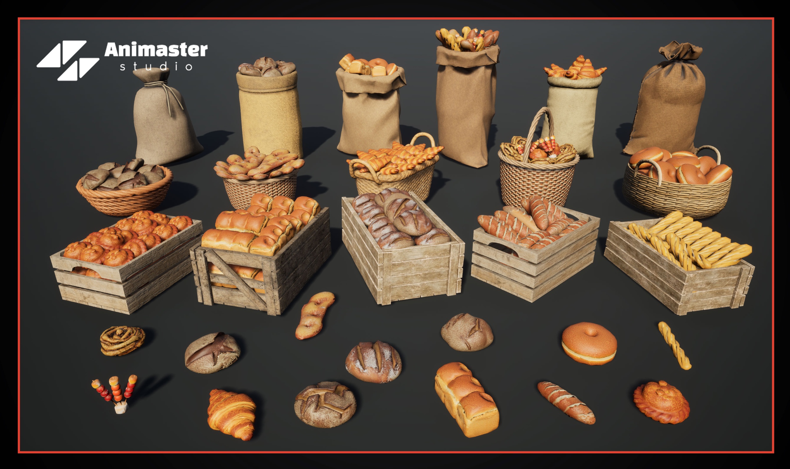 Media 1 for listing Medieval Pastry Prop Pack