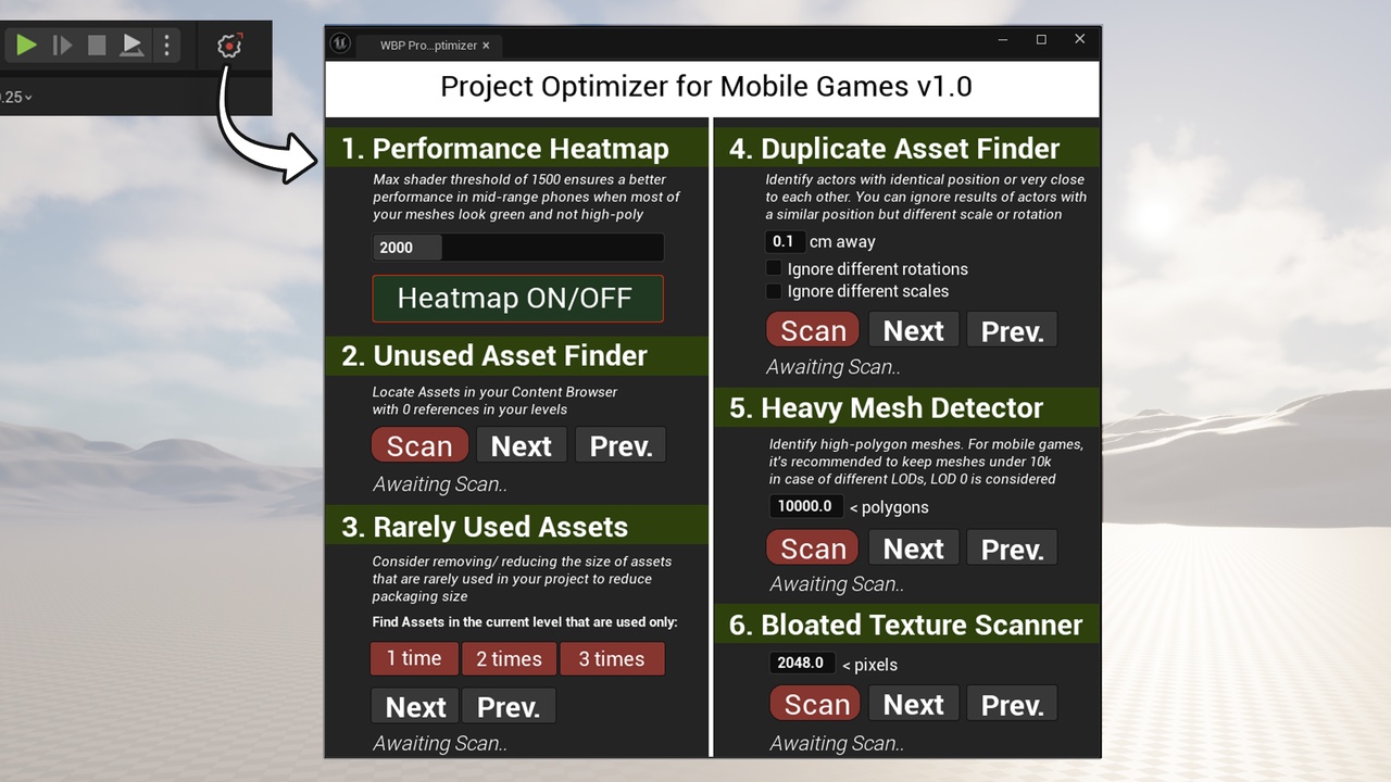 Media 1 for listing Project Optimizer for Mobile Games - Toolkit & Heatmap