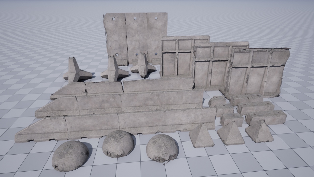 Media 1 for listing Concrete checkpoint pack Vol.1