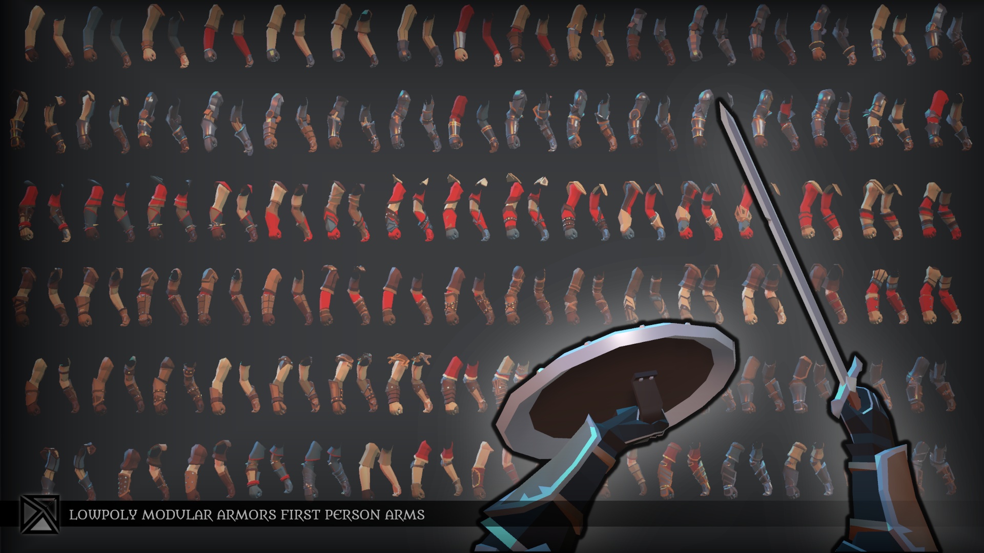 Media 1 for listing Low Poly Modular Armors - First Person Arms - LOWPOLY MEDIEVAL FANTASY SERIES