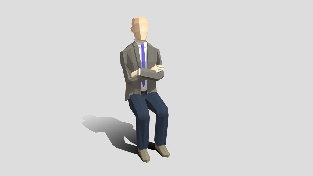 Business Male_4_ Low Poly Style 제품 등록을 위한 미디어 1개