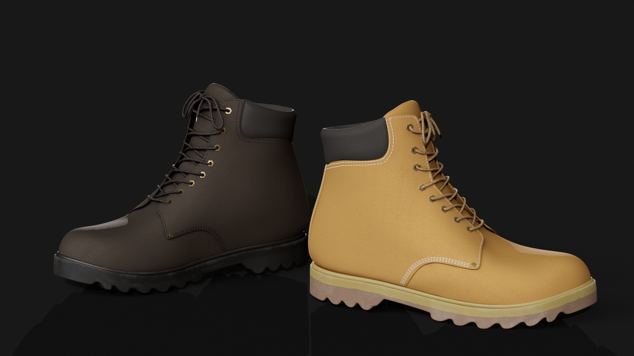 Media 1 for listing Classic Work Boots for MetaHuman – Parametric Wardrobe (MHPKG)