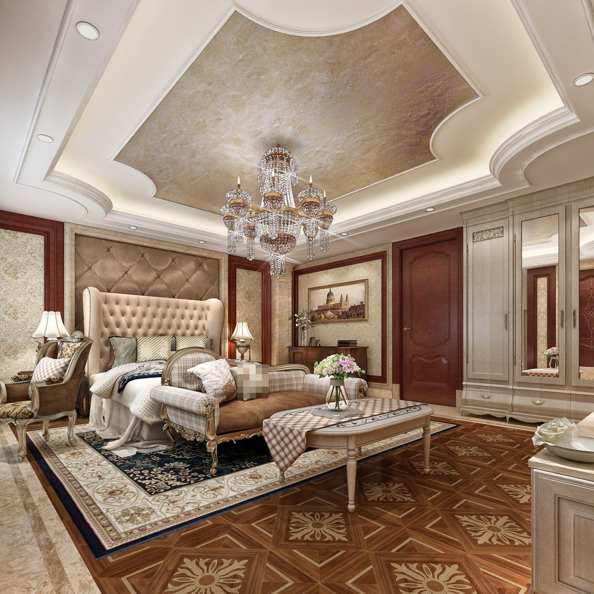 Media 1 for listing Classic European Mansion Bedroom | Luxury Estate Interior