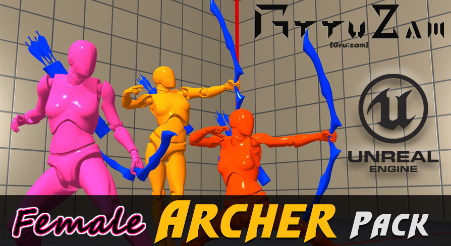 Stylish Archer Assets Pack(Female) All Game style.