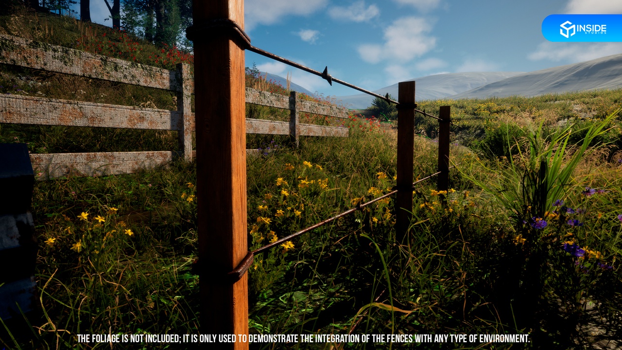 Media 1 for listing EASY Fence |& Electric Poles Pack - Splines System for Unreal Engine
