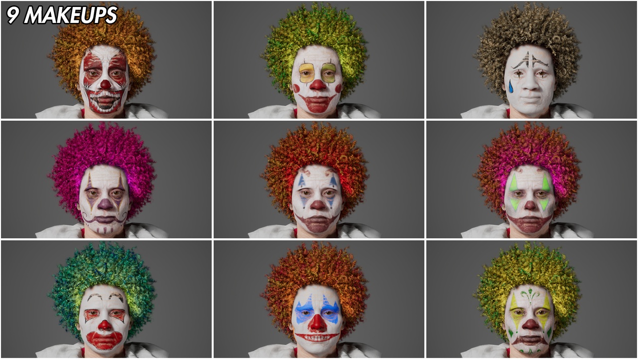 Media 1 for listing Clown Metahuman Preset