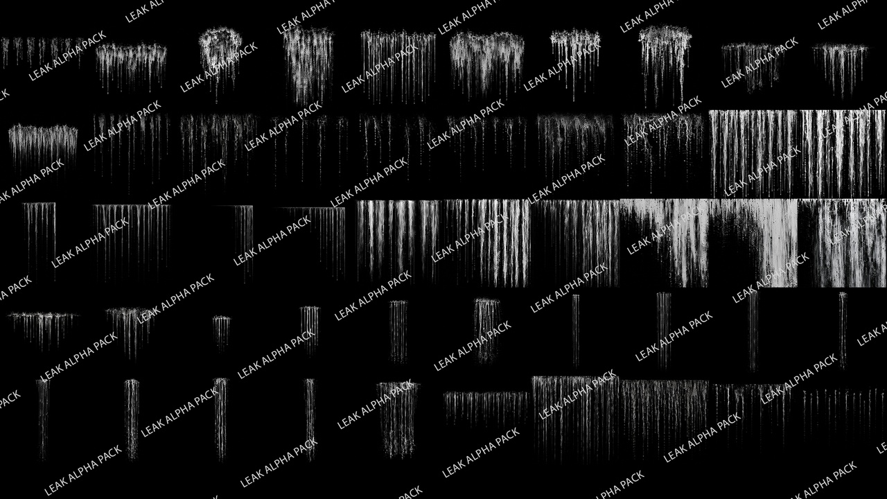 Media 1 for listing 50 Realistic Leak Decals Vol. 03 – 4K Customizable Smart Material Pack