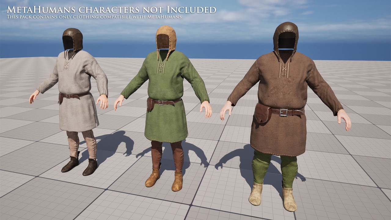 Media 1 for listing Medieval Cloth 01: Male Villager