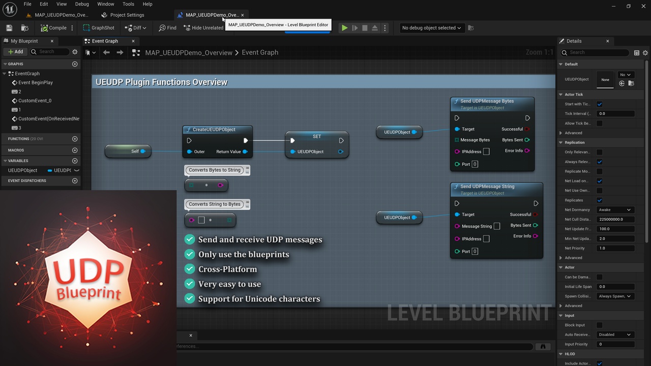 Media 1 for listing UE-UDP(UEUDP, BlueprintUDP, UDP Feature For UE)