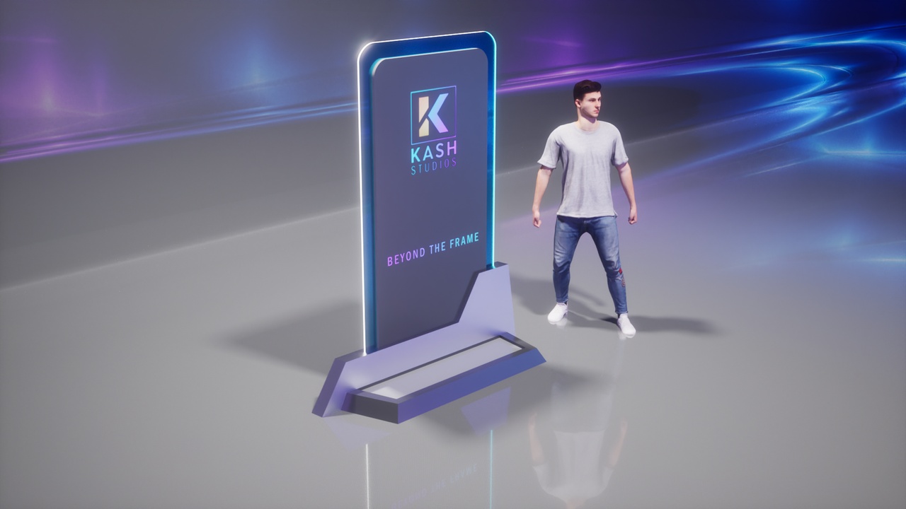 Media 1 for listing Futuristic Display Totem with Base Showcase – Decorative Branding Stand