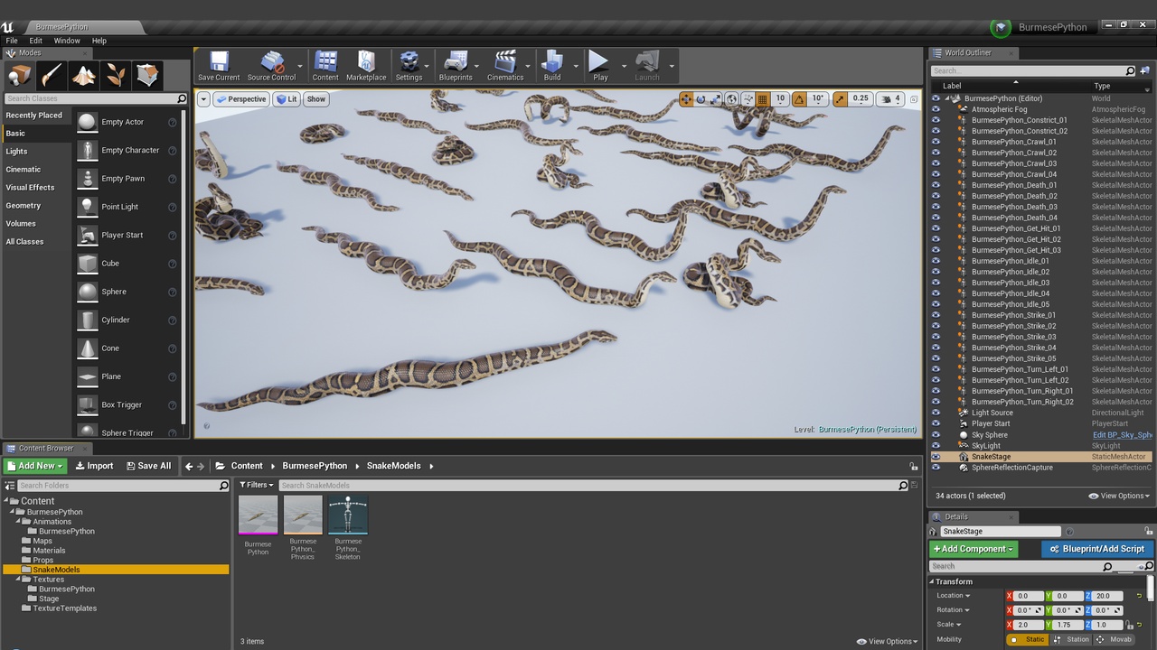 Medios 1 para el artículo Animated Burmese Python PBR