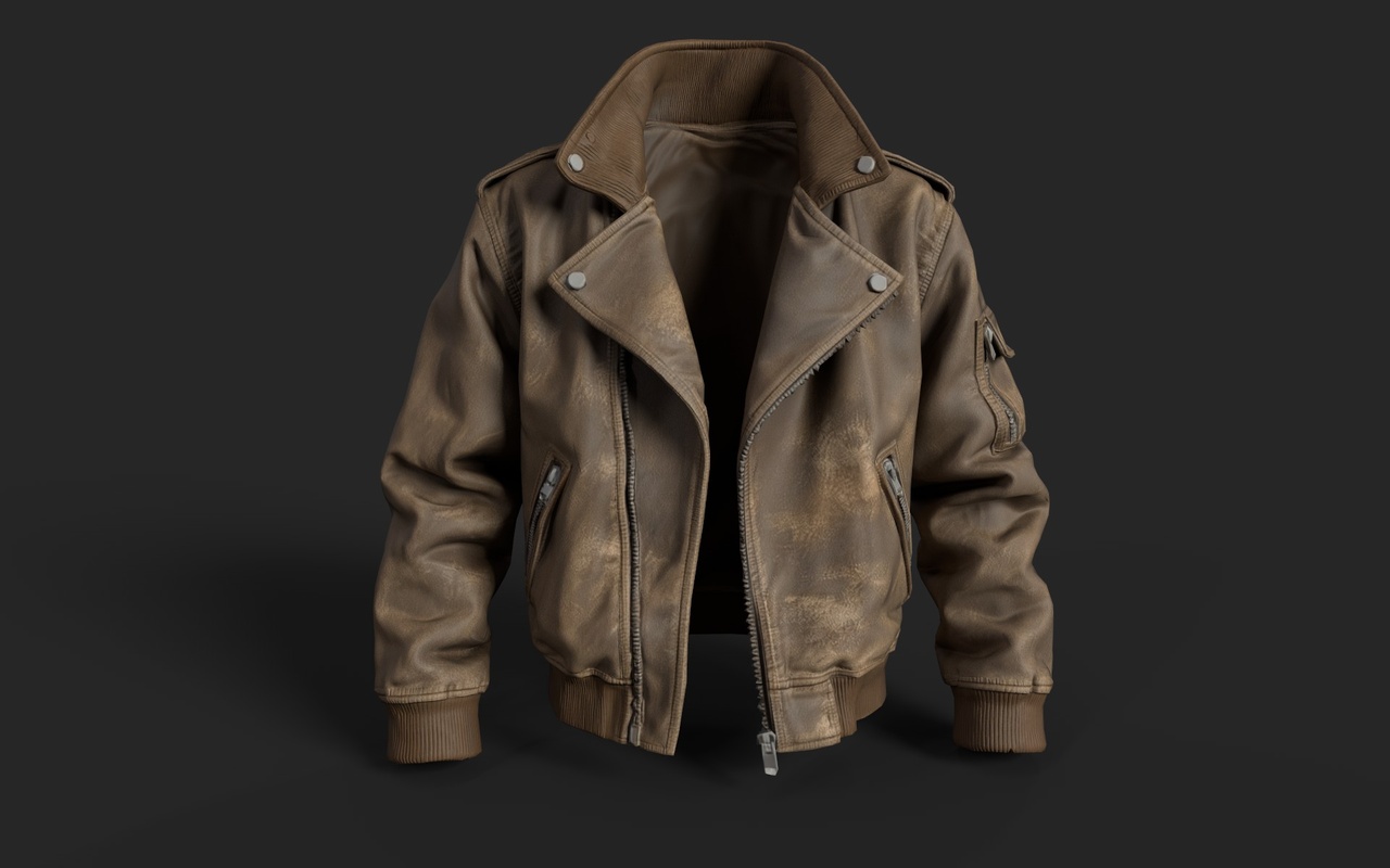 Media 1 for listing Worn Leather Jacket