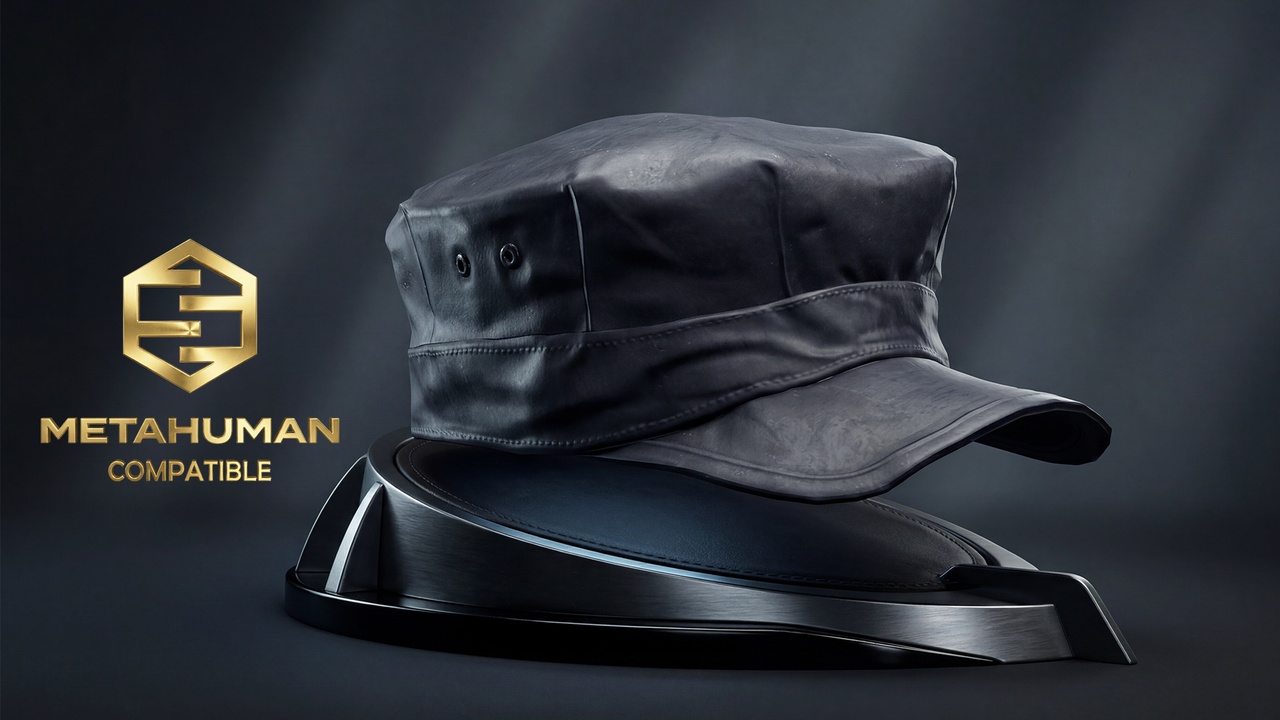 Media 1 for listing Dark Utility Field Cap with Curved Visor and Minimal Patrol Style Headwear
