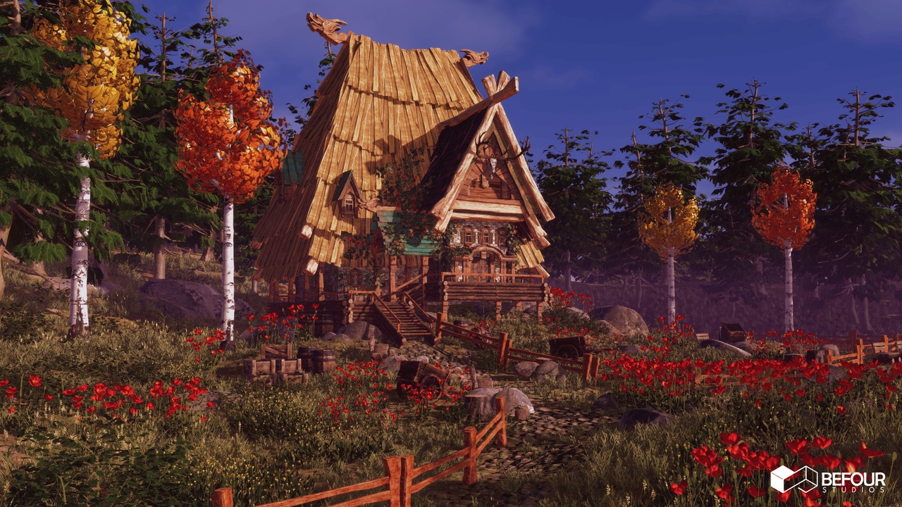 Media 1 for listing Fantasy Slavic Hut Environment (Stylized, House, Medieval ) - Unity