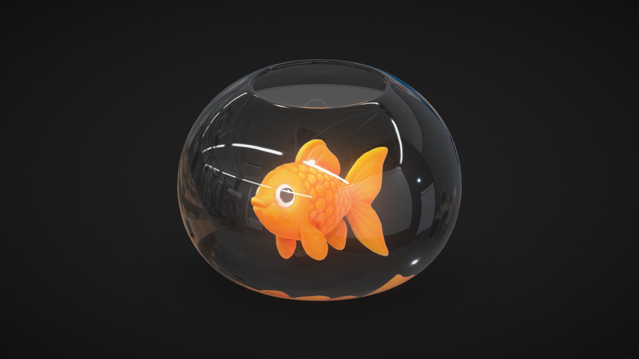 Media 1 for listing Golden Fish in Spherical Aquarium