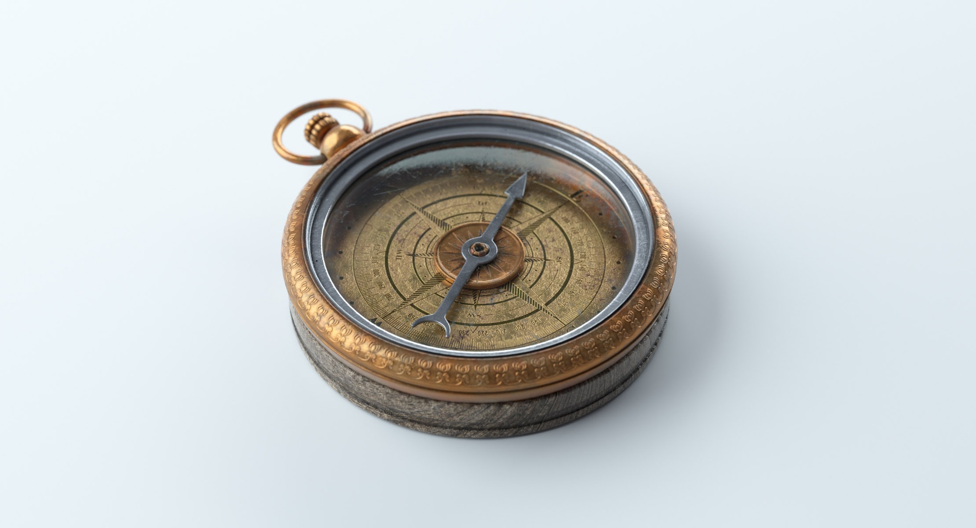 Media 1 for listing Antique Compass 3D Model – High & Low Poly with 8K PBR Textures