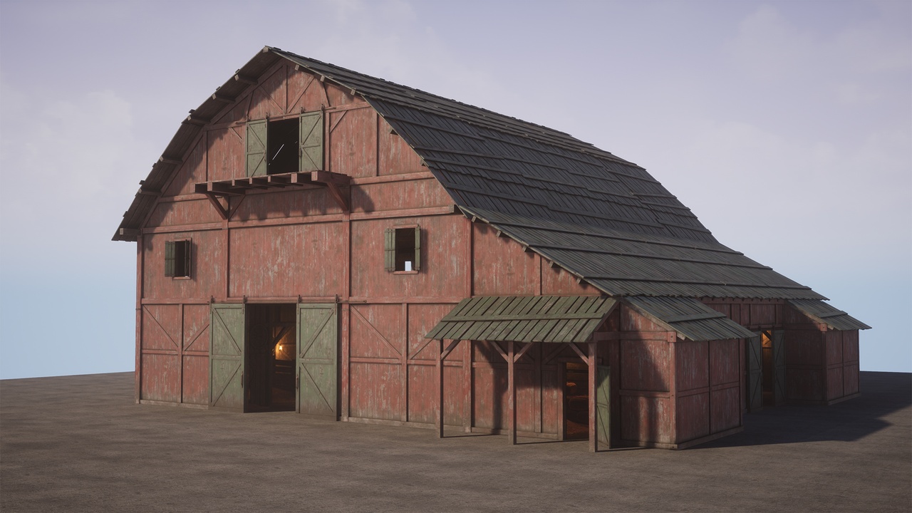 Old West Modular Barn (With Interiors) 제품 등록을 위한 미디어 1개