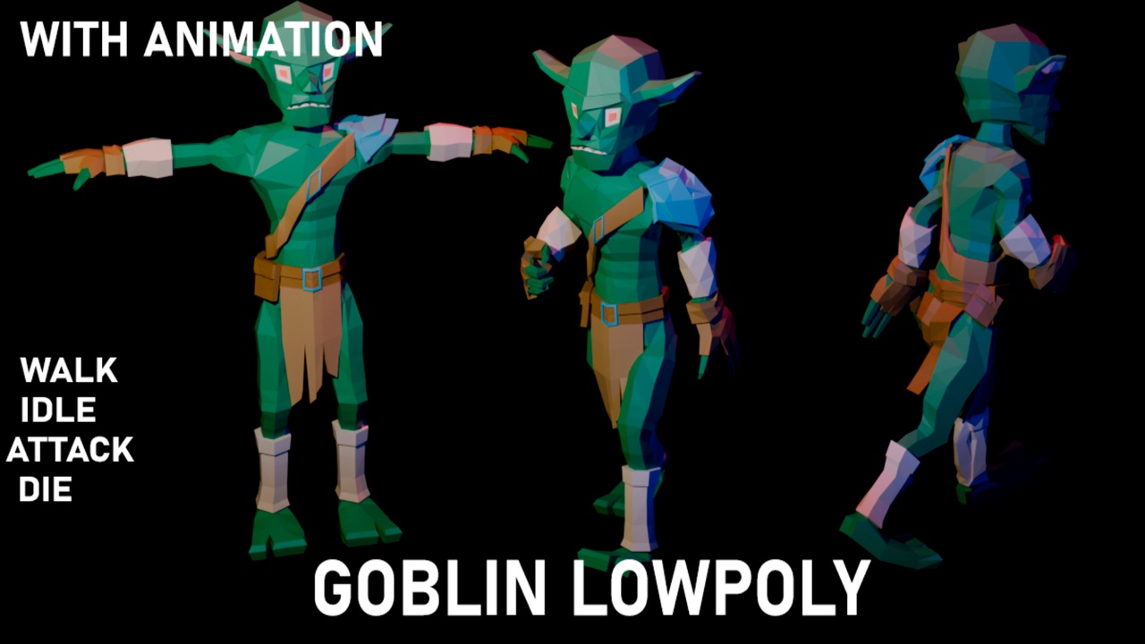 Media 1 for listing Goblin Low Poly - Character