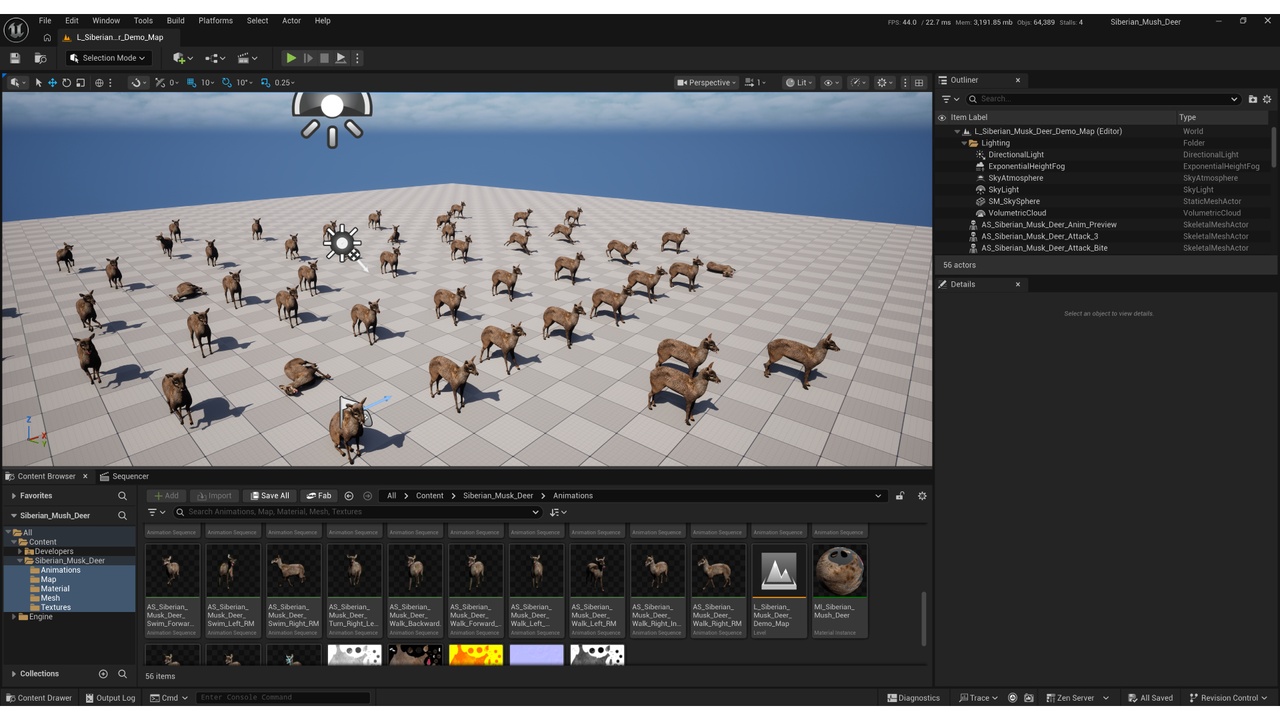 Media 1 for listing Siberian Musk Deer (Game Ready)