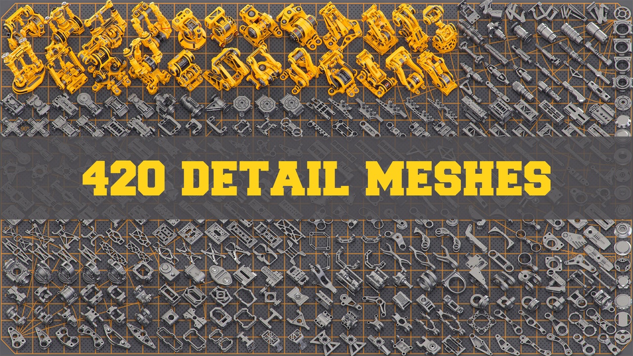 Media 1 for listing Sci-Fi Mechanical KITBASH Pack