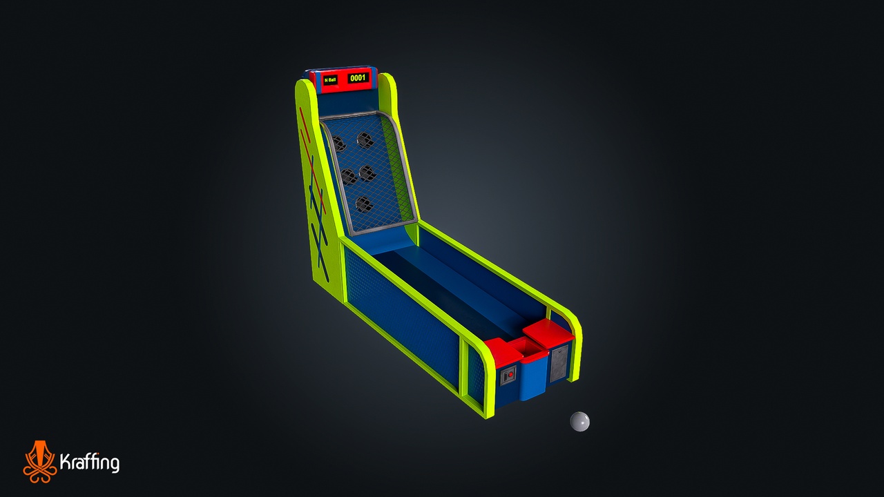 Media 1 for listing Arcade Bowling V1 – Game Machine – Game Ready PBR