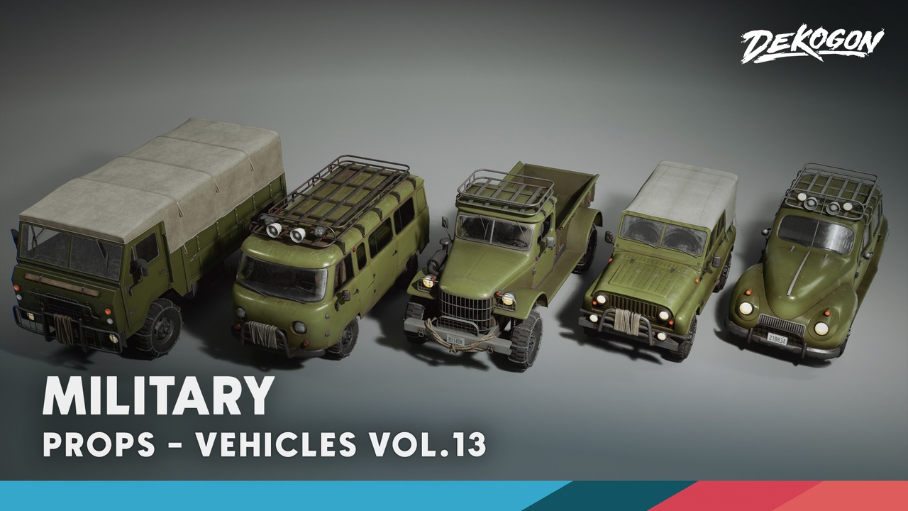 Vehicles VOL.13- Miltiary Vehicles (Low Poly)