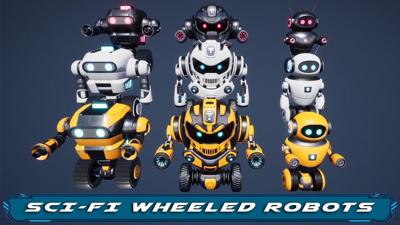 SciFi Robots Wheeled | Fab, image size:1280x720