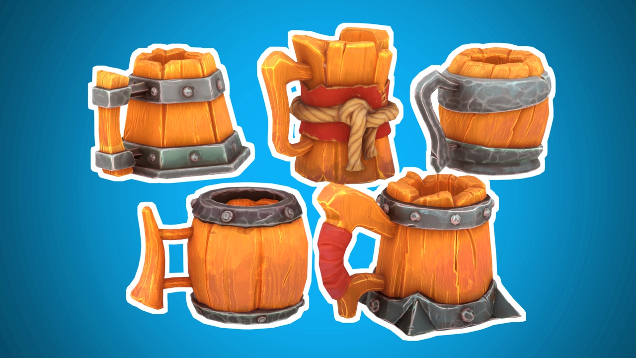 Media 1 for listing Stylized Beer Mugs