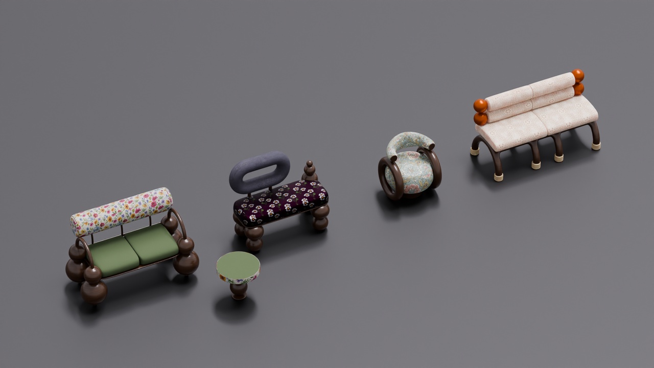 Media 1 for listing Surrealist Furniture Collection, seat, sofa, Armchair
