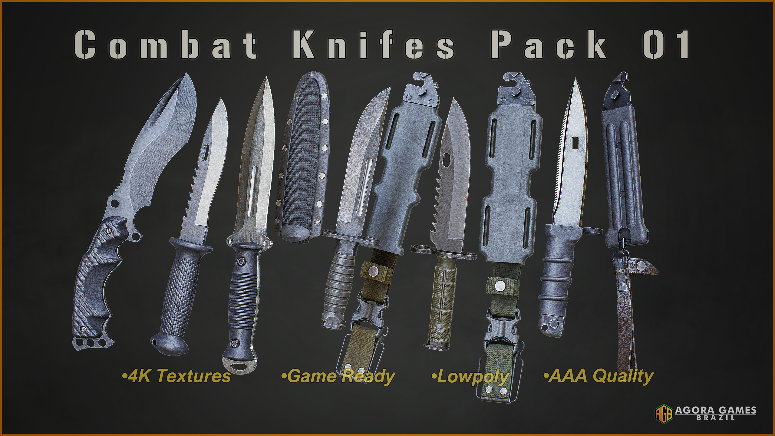 Combat Knifes Pack 01 | Fab