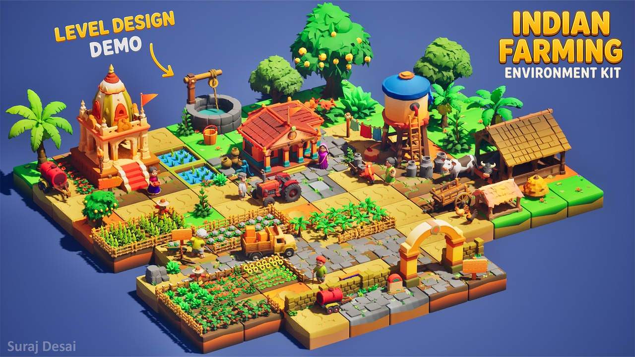 Media 1 for listing Farming Environment Kit | Modular Props + UE5 Level Design Demo