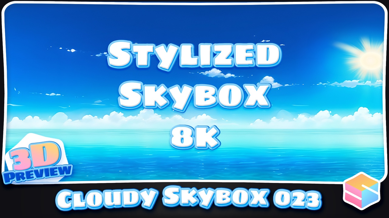 Media 1 for listing 8k Stylized Cloudy Skybox 023