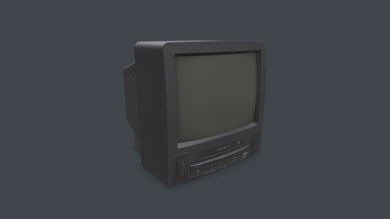 Media 1 for listing Old Vinatage CRT TV Low-poly PBR