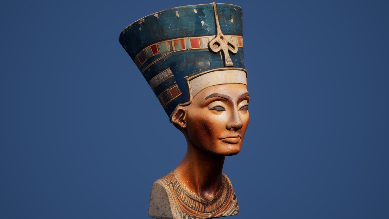 Media 1 for listing Nefertiti Bust – Ancient Egyptian Queen 3D Model