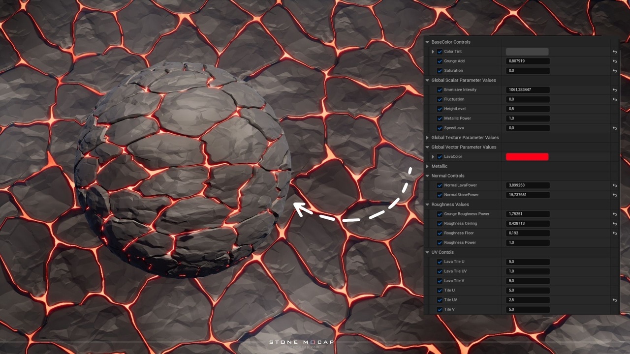出品Animated Stylized Lava Materialのメディア1