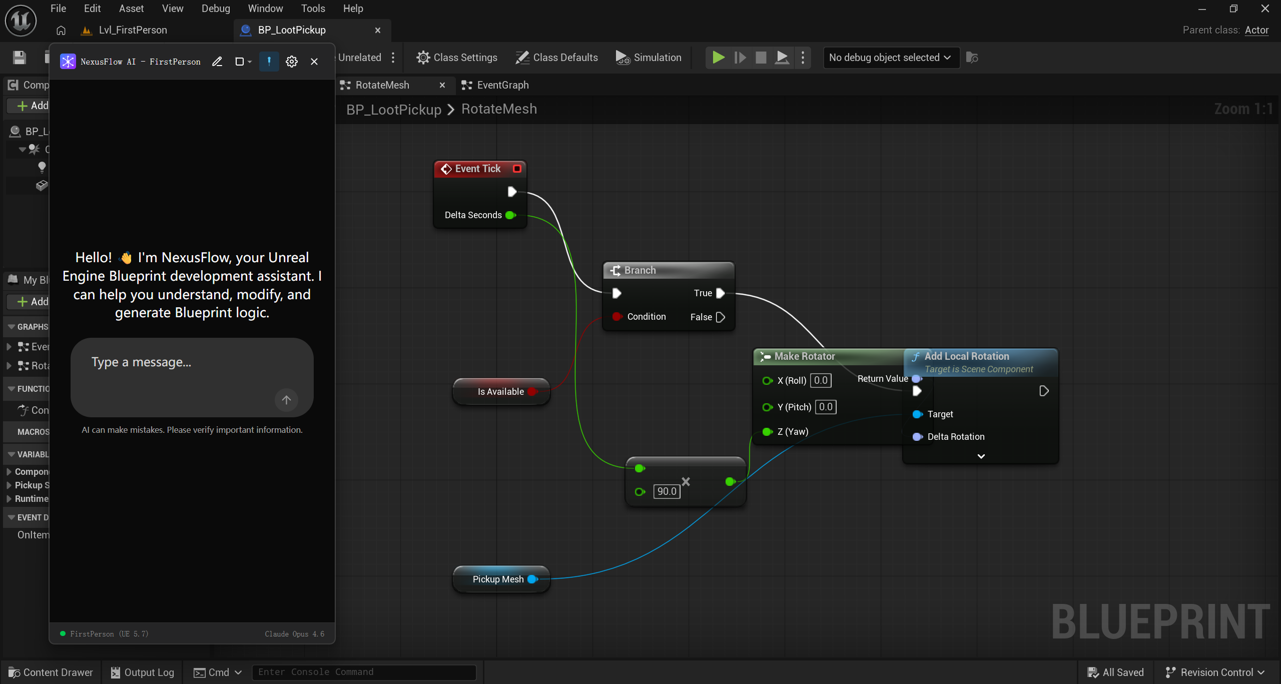 NexusFlow - AI-Powered Blueprint Assistant for Unreal Engine | Fab