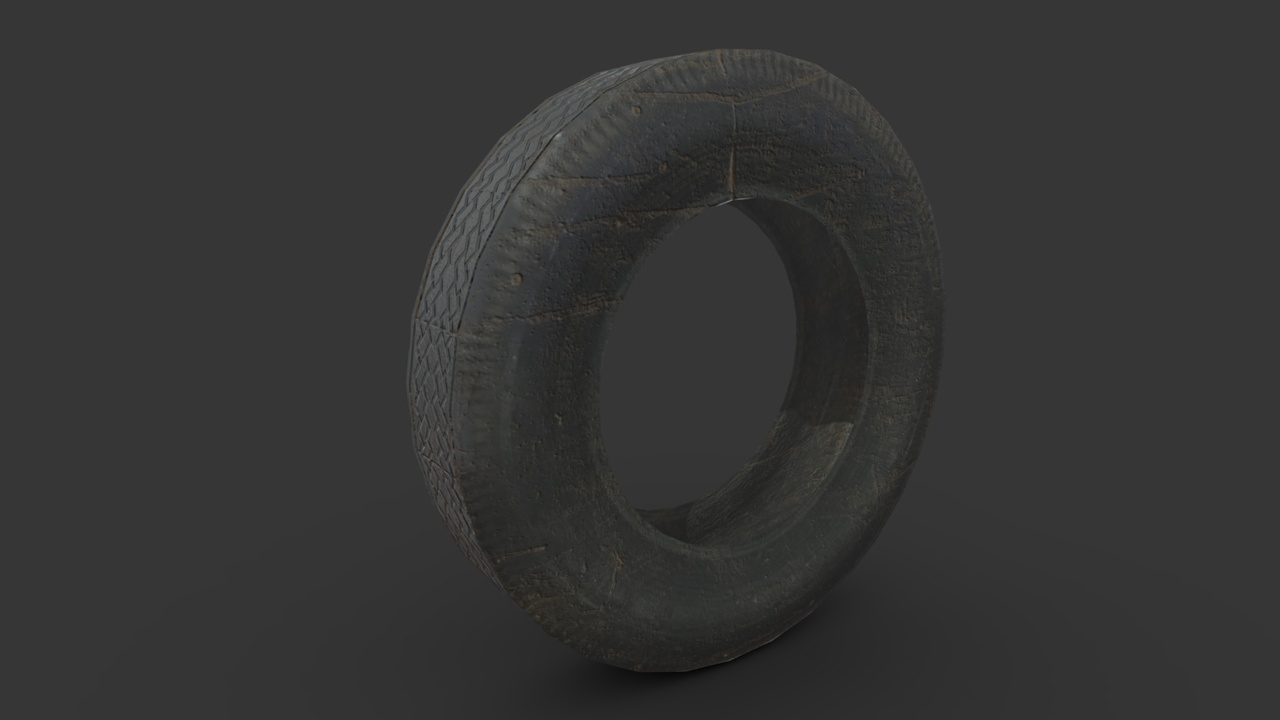 Media 1 for listing An old tire lowpoly gameready, v2.
