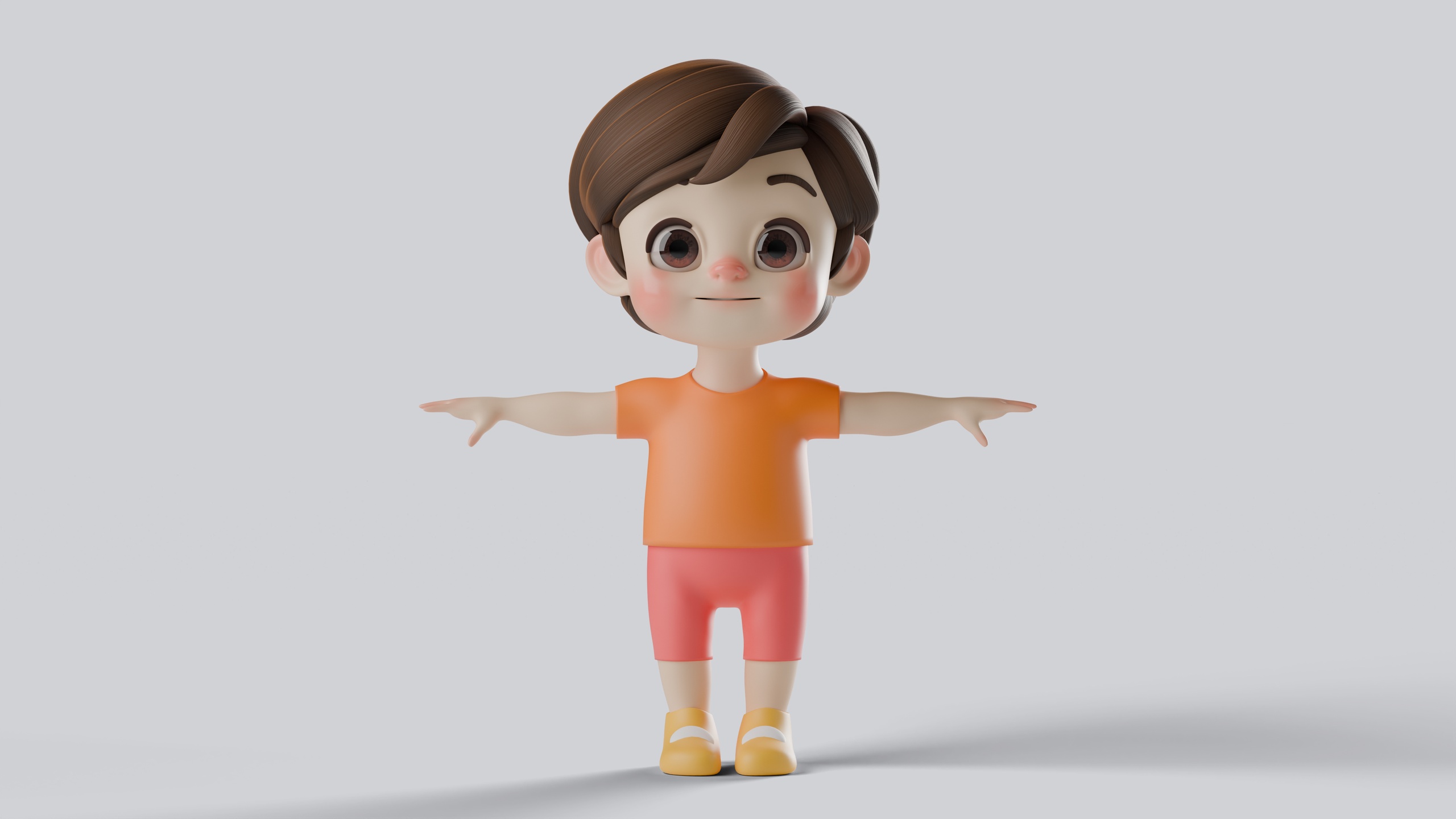Media 1 for listing Baby Boy Character Fully Rigged Game Ready Animation Ready