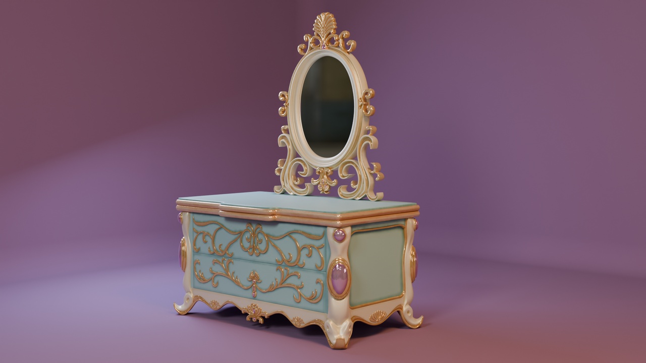 Media 1 for listing Girly Rococo-style Dresser