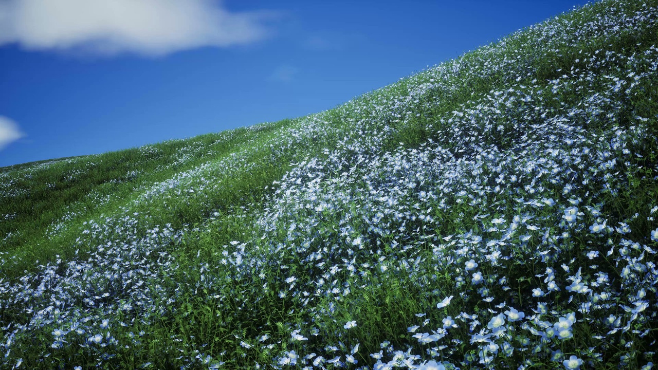 Media 1 for listing Nanite Foliage - Nemophila Flower